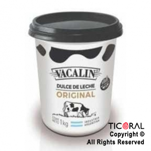 DULCE DE LECHE VACALIN FAMILIAR X 1kGR x 1 ENVASE PLASTICO